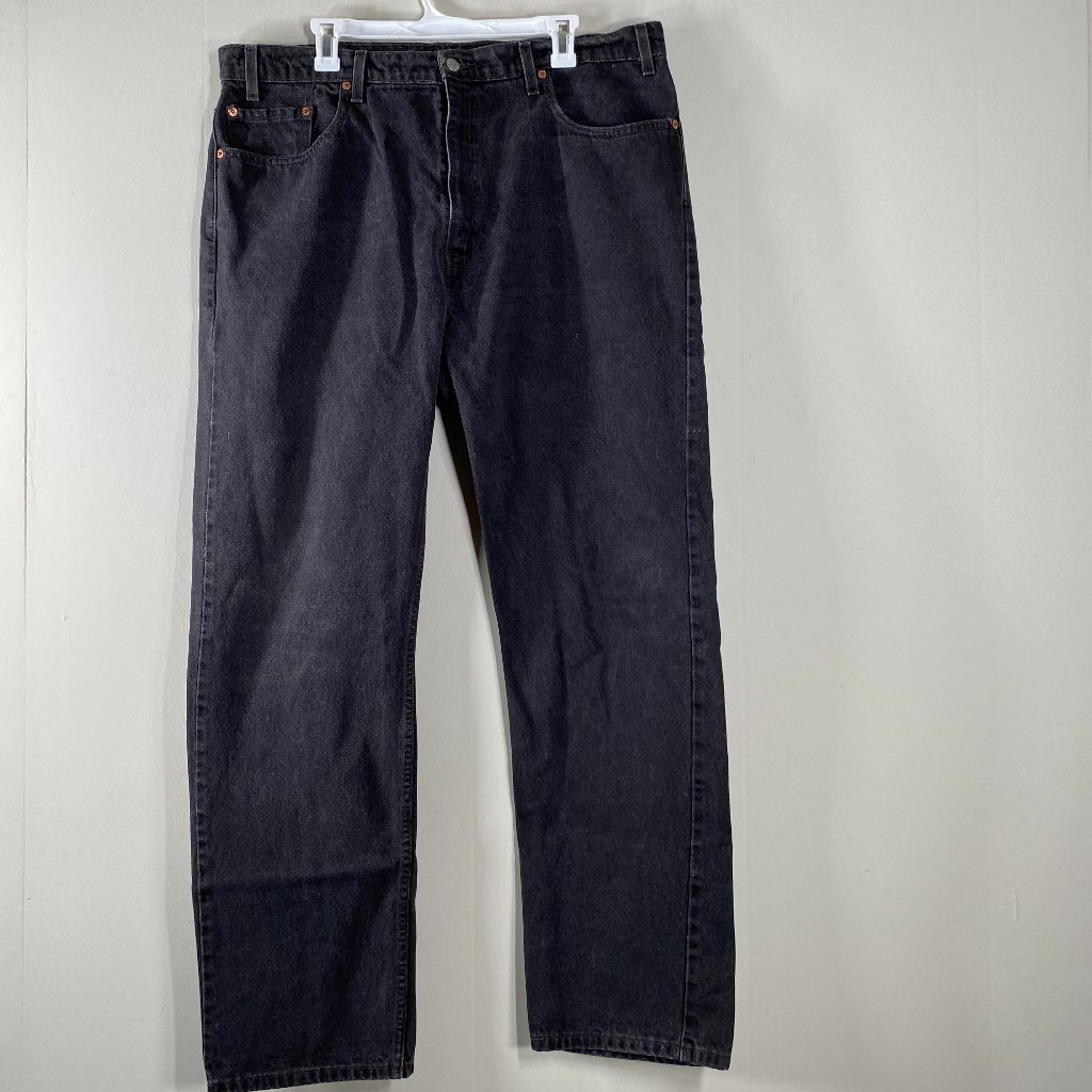 Vintage Levi's 505 Regular Fit Denim Jeans Men's 40 X 34 Black-Ish Gray Vtg